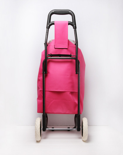 粉色花可折叠购物车