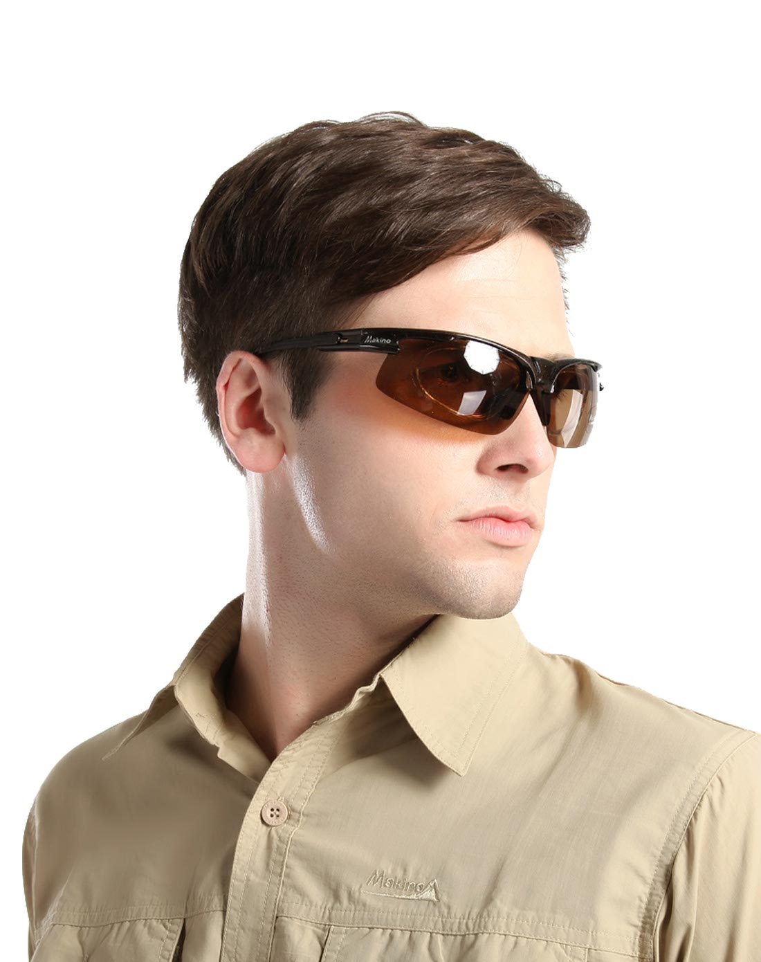 男款茶色骑行太阳镜