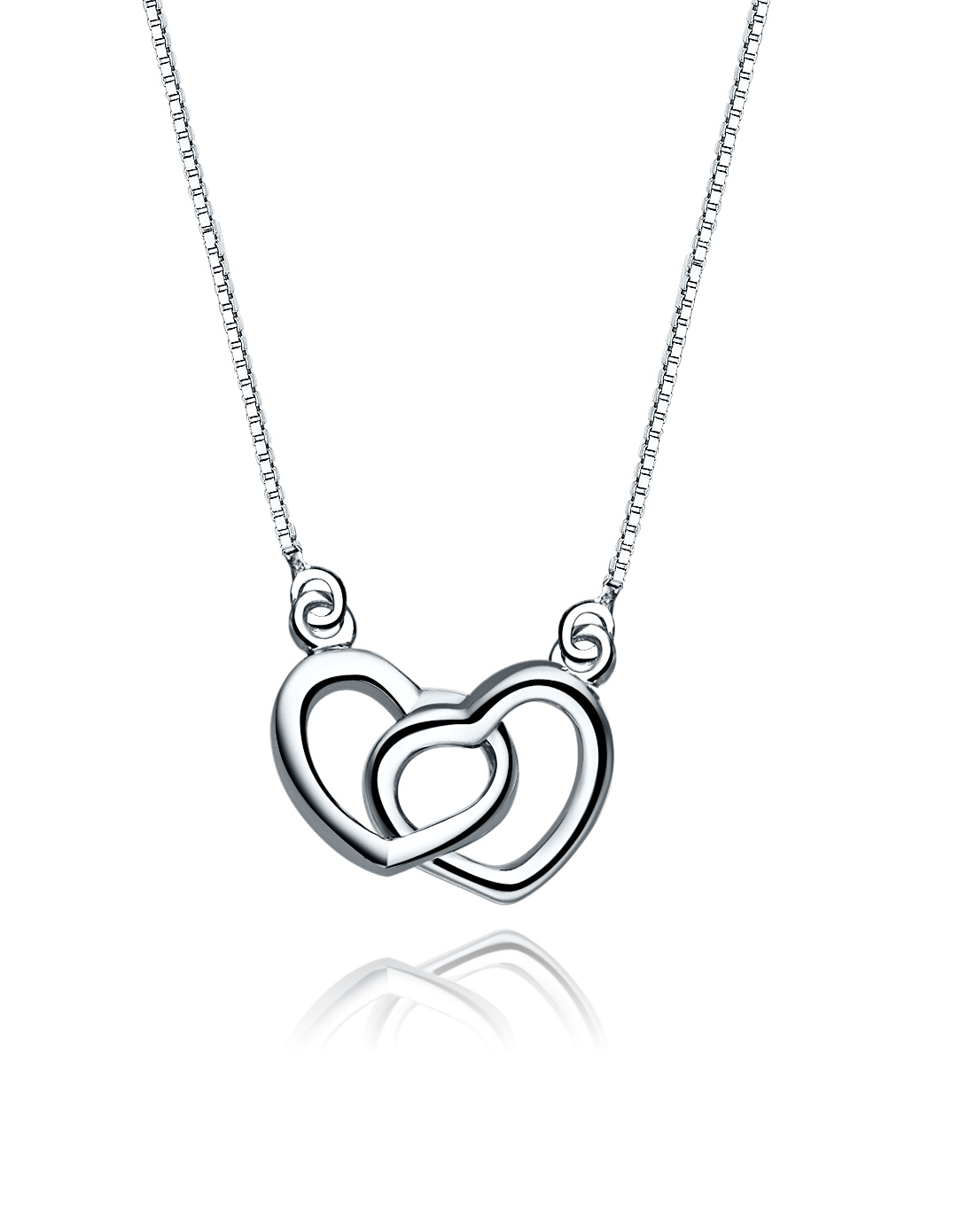 s925银百搭时尚套链 心语