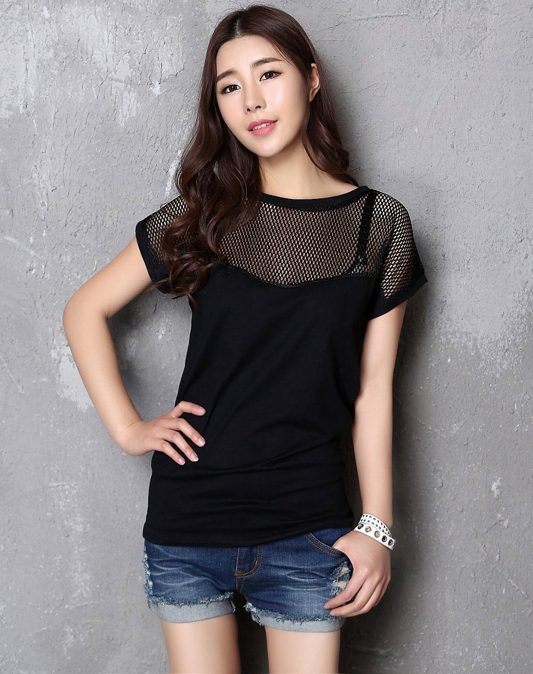 黑色短袖宽松t恤