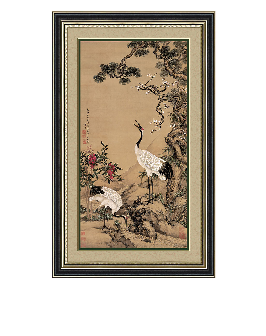 《松梅双鹤图》清代-沈铨