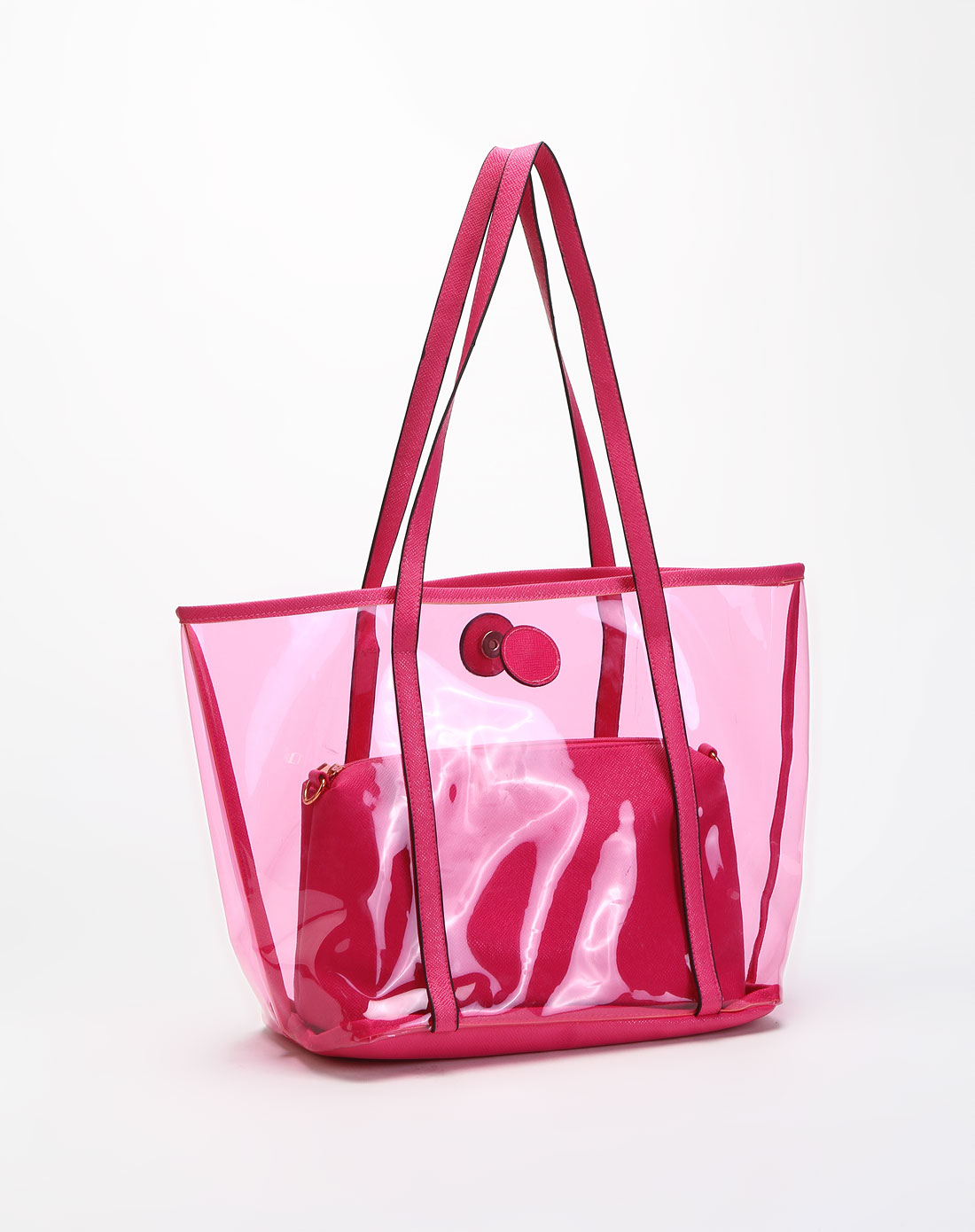 最后约惠-女人我最大专场-唯品会vipshop 枚红色时尚透明沙滩包