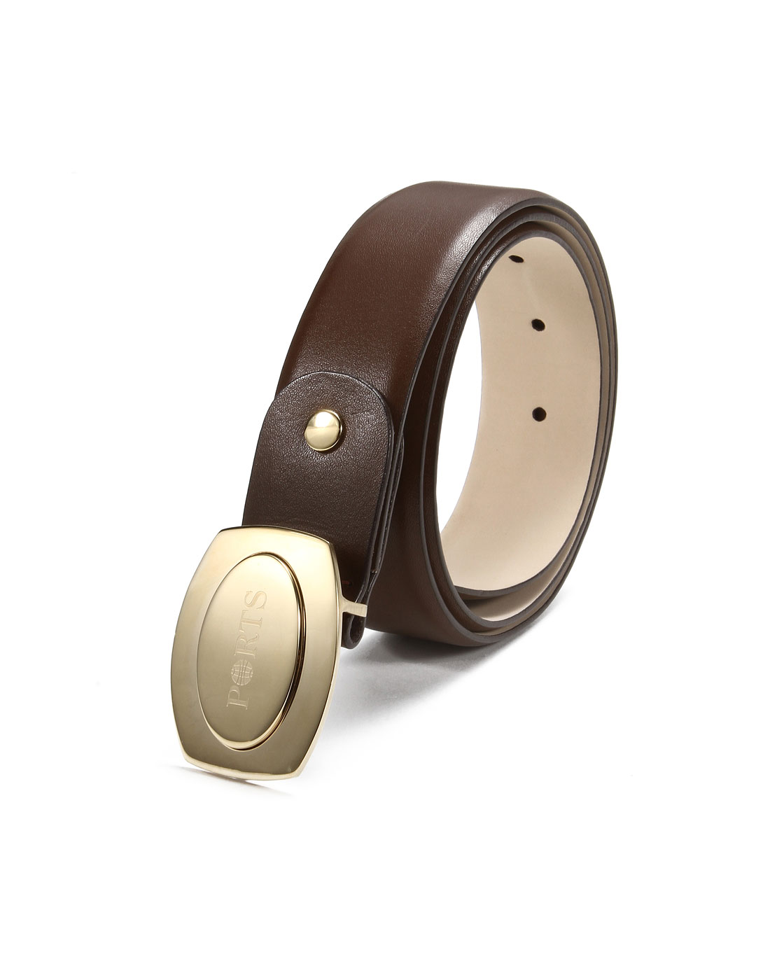 男款啡色百搭商务100%牛皮皮带