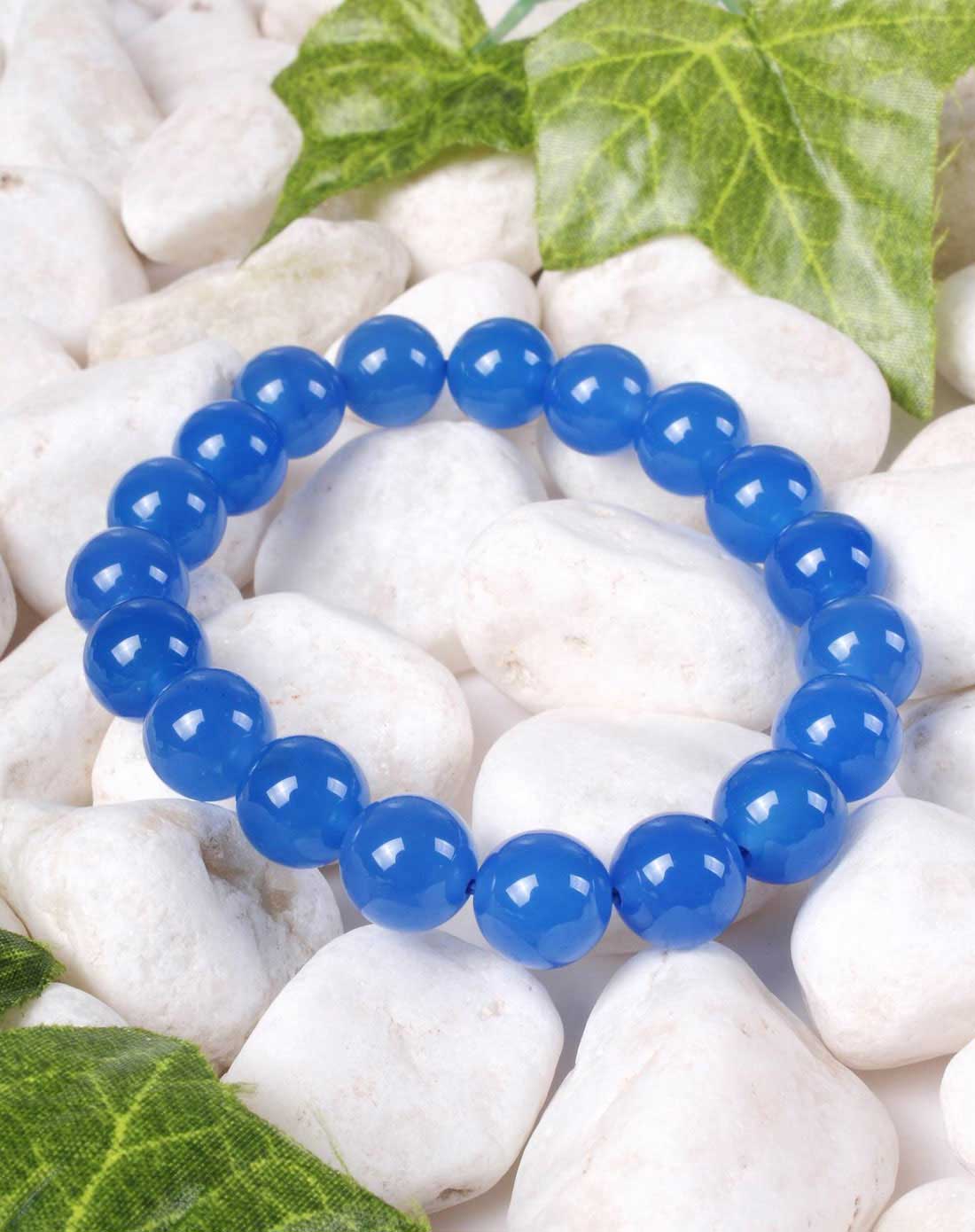 中性蓝色蓝玛瑙时尚手链