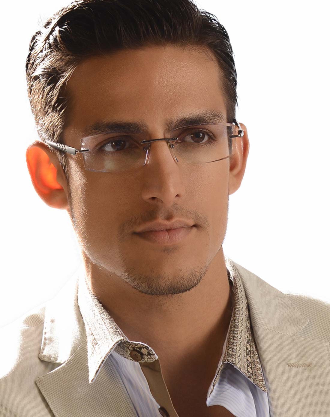 男款精品纯钛钻石切边防辐射抗疲劳眼镜