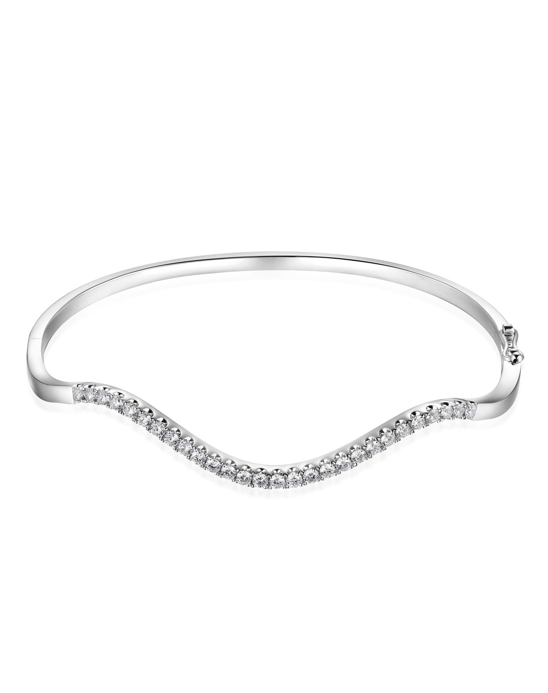 六福珠宝lukfook jewellery专场-18k金镶钻石手镯