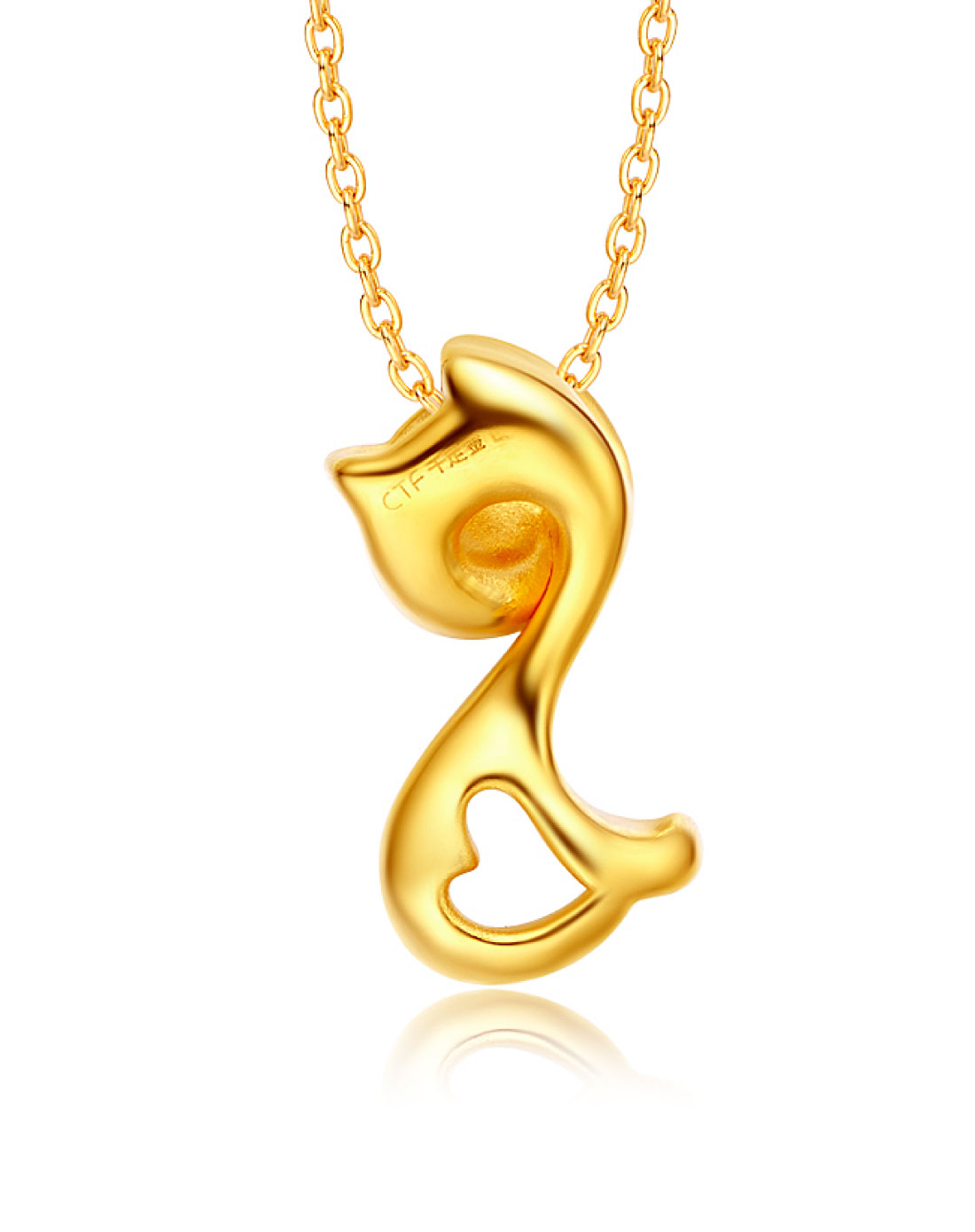 cococat优雅猫黄金吊坠