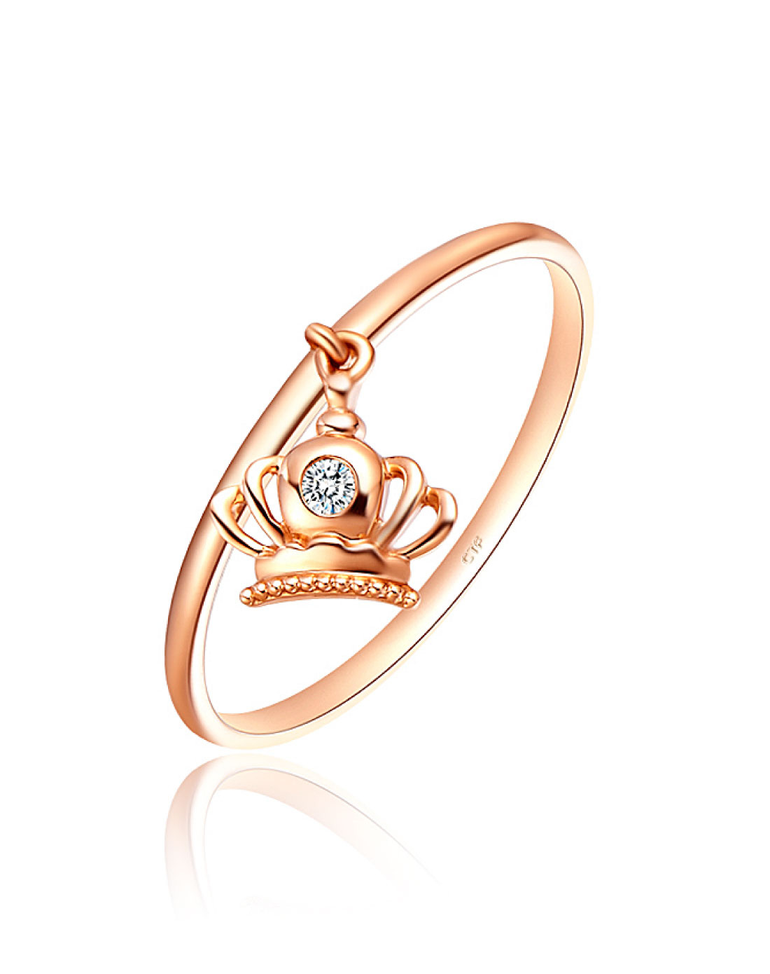 周大福chow tai fook珠宝-【网络独款】皇冠镶钻k金戒指