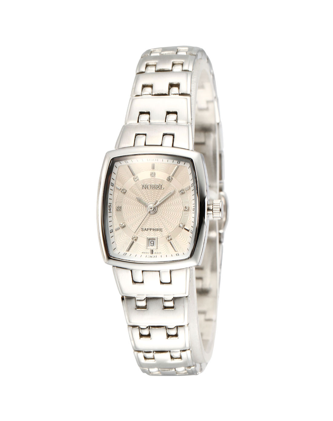 诺贝尔nobel手表专场-女款银/白色钢带时尚手表