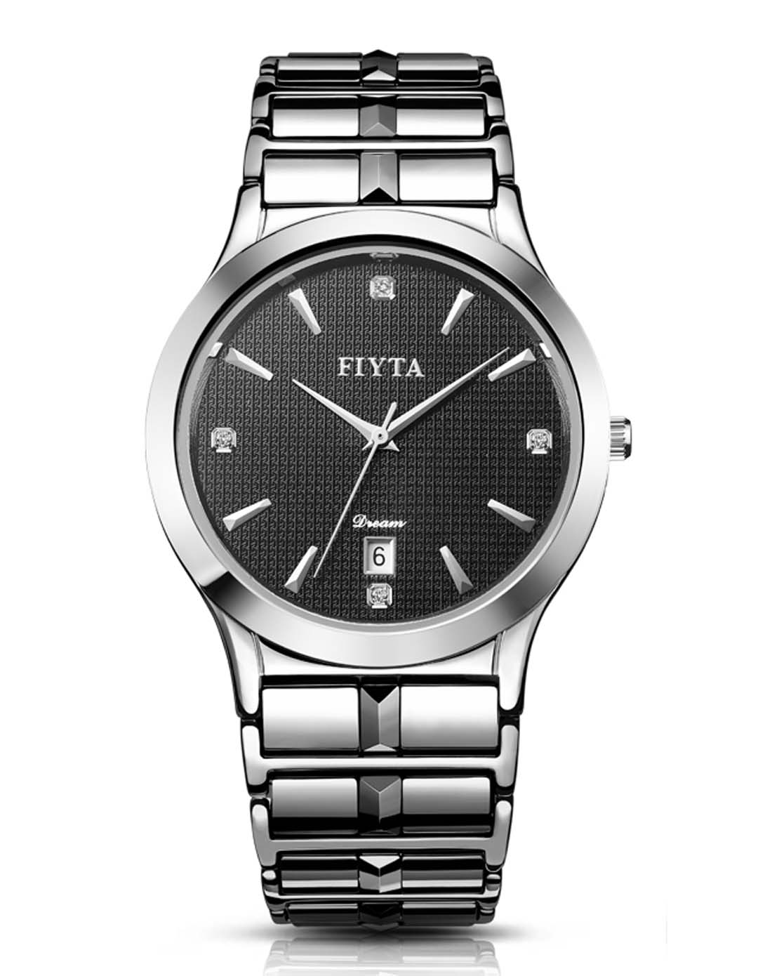 飞亚达fiyta手表专场 > 男表蓝宝石玻璃镜面黑色经典系列石英表