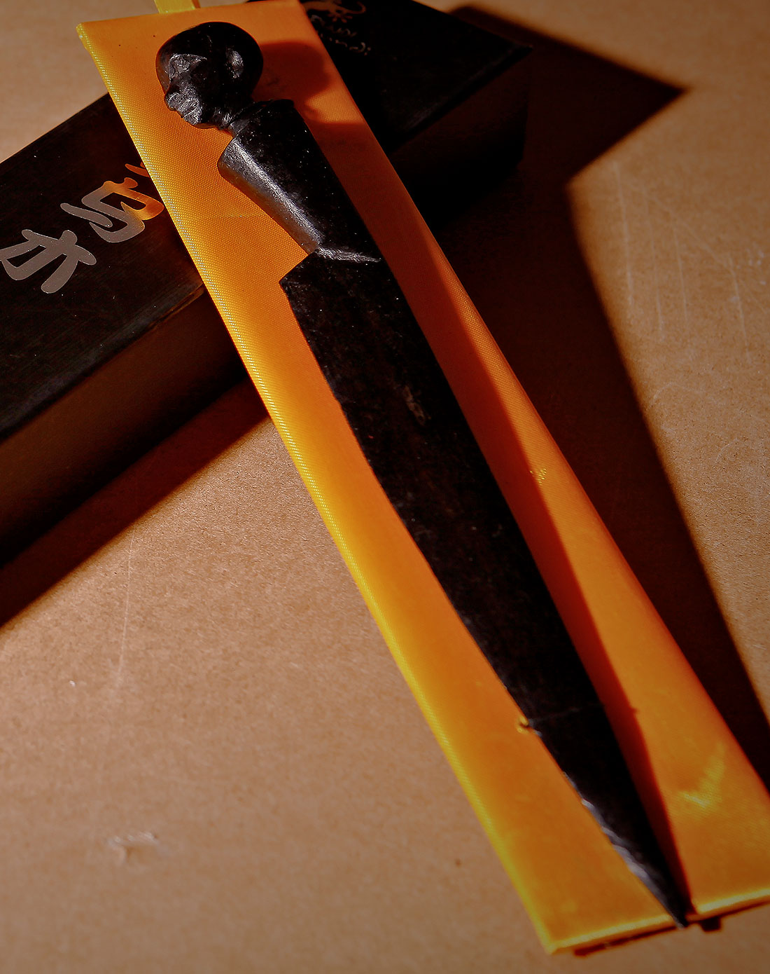 【肯尼亚进口】乌木匕首(人头)