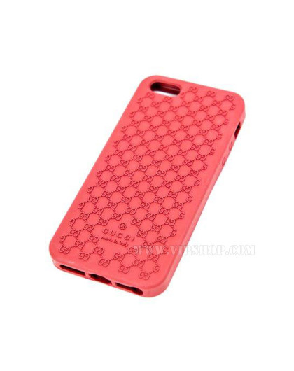 gucci iphone 5 手机壳玫红色