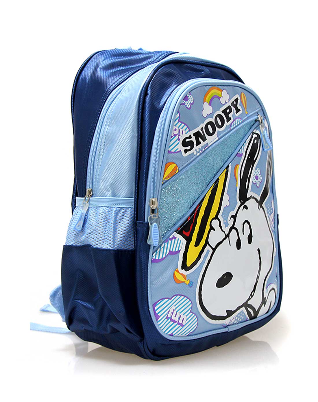 史努比史努比快乐挥帽书包蓝色