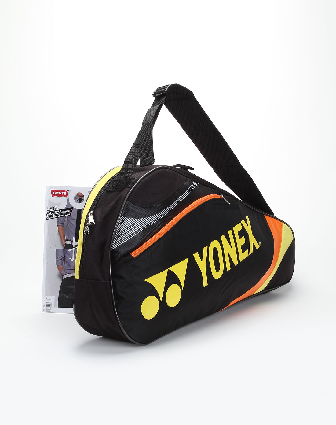 中性黑色单肩羽毛球运动袋