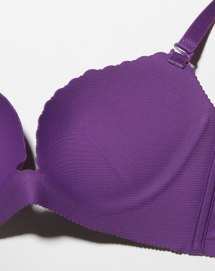 古今牌 简约深紫色3/4杯文胸