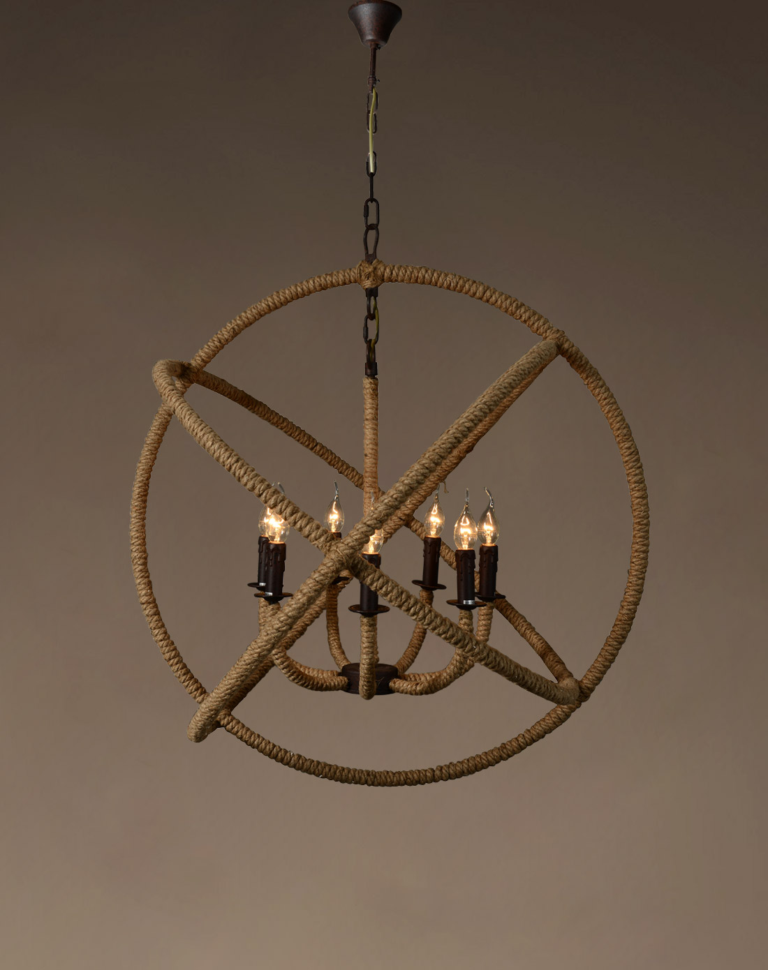 家居装饰灯具汉斯特尼麻绳吊灯