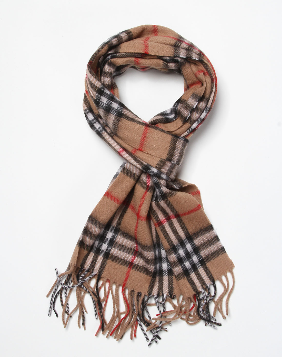 咖黑色经典英伦格子围巾