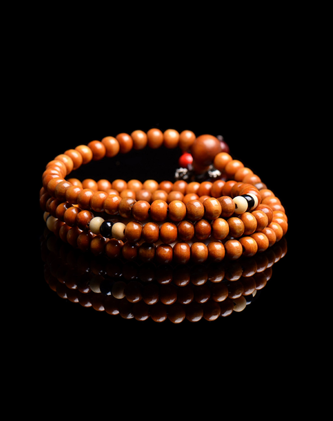 越南金星黄檀木108佛珠手链 6mm