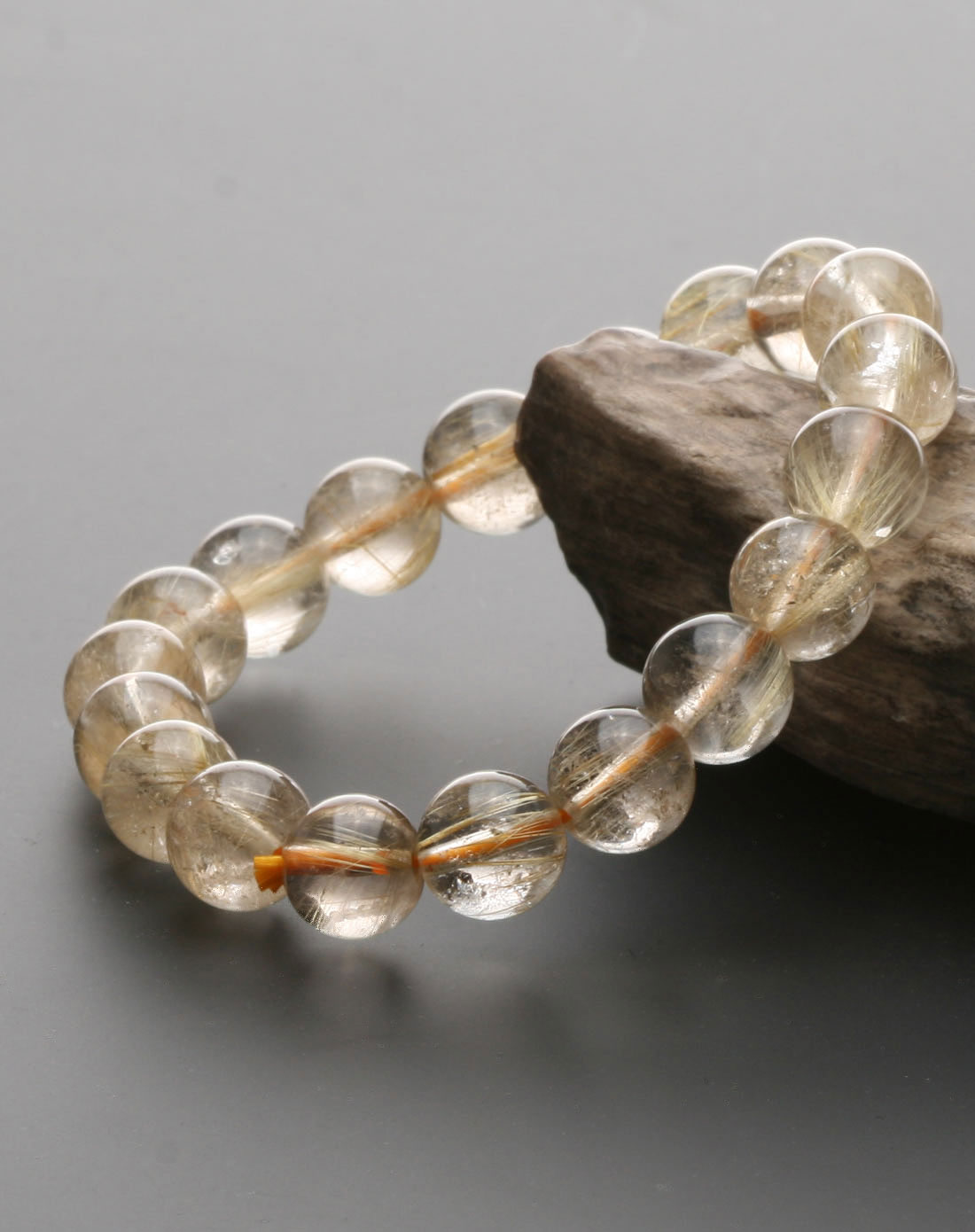 天然水晶金丝发晶手链-婆娑(10-9mm)