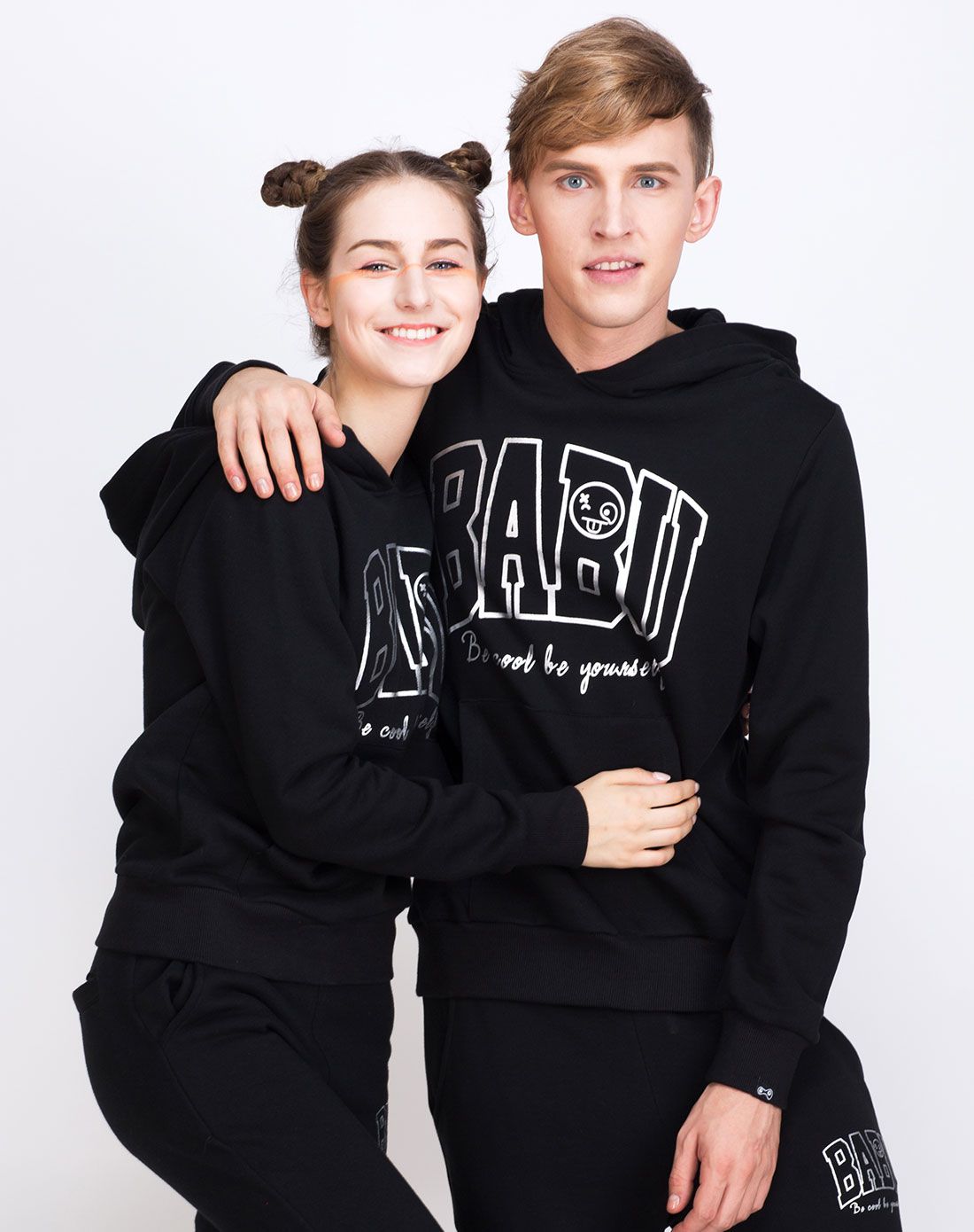 潮流指标男女服装印花简约 中性款黑色套头卫衣5317691-05_唯品会