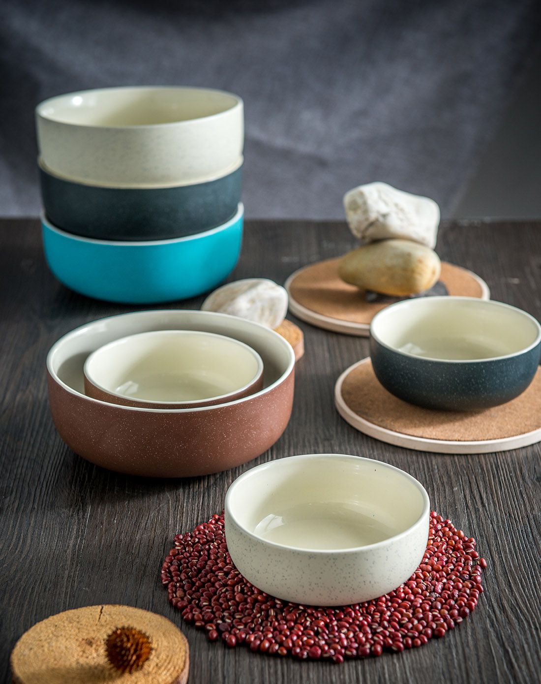 北欧印象 4.5寸法海钵 5只装(组合装)