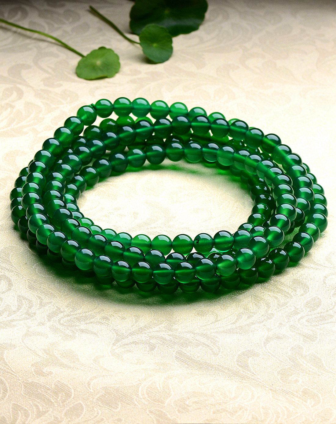 kimani 8mm绿玉髓项链