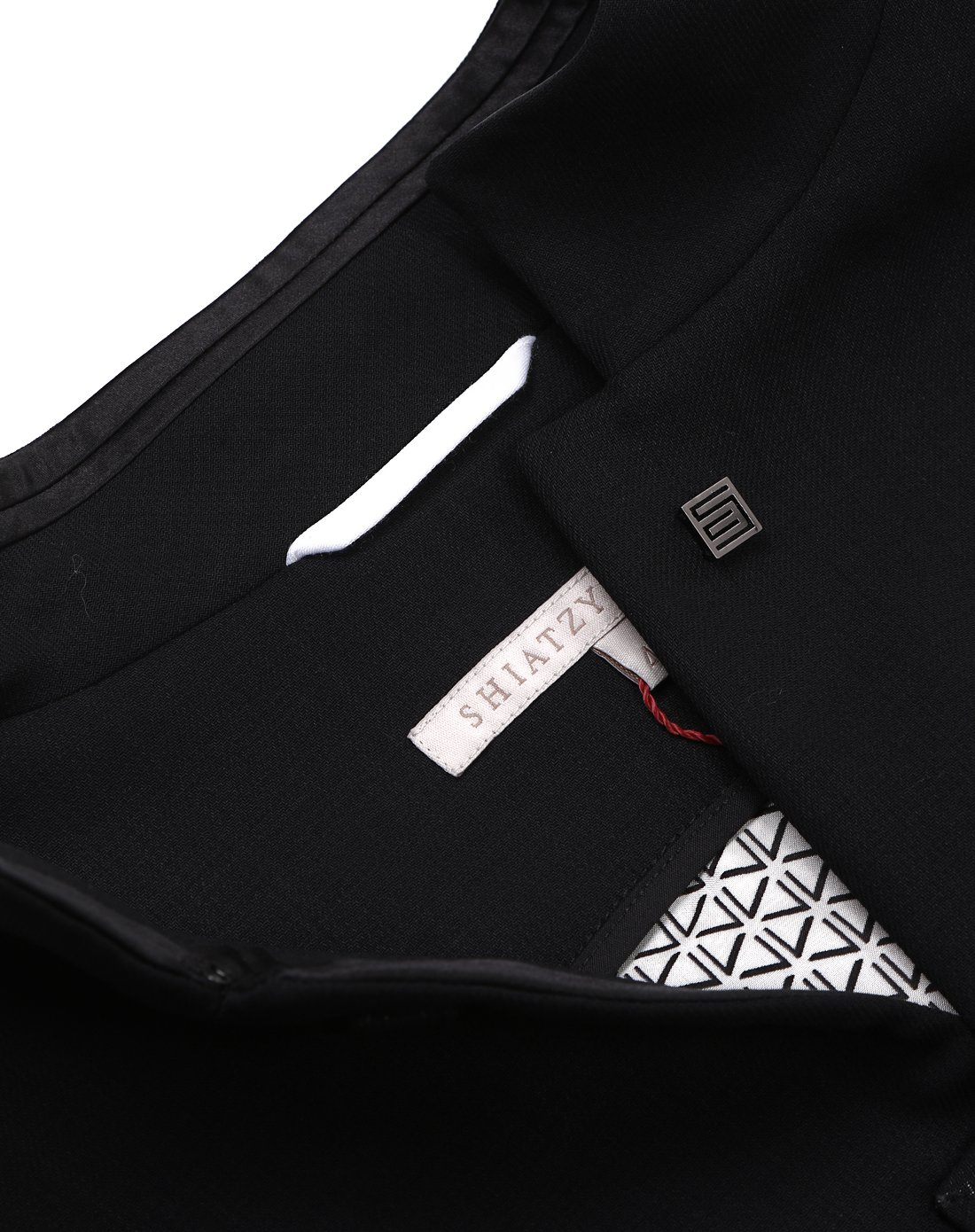 夏姿陈男款logo点缀羊毛立领马夹