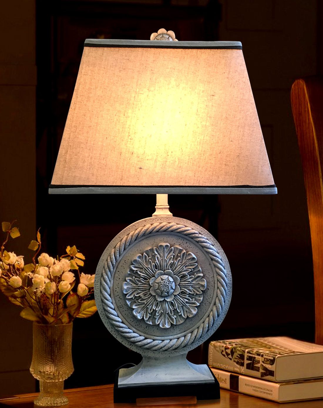 (特惠)美式乡村复古创意树脂台灯