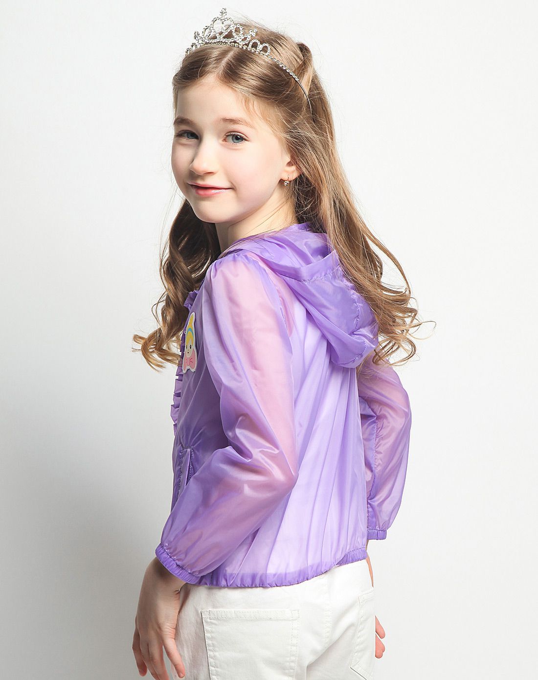 女童粉紫色外套
