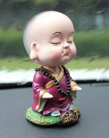 在路上 卡通大头小沙弥"放下"款