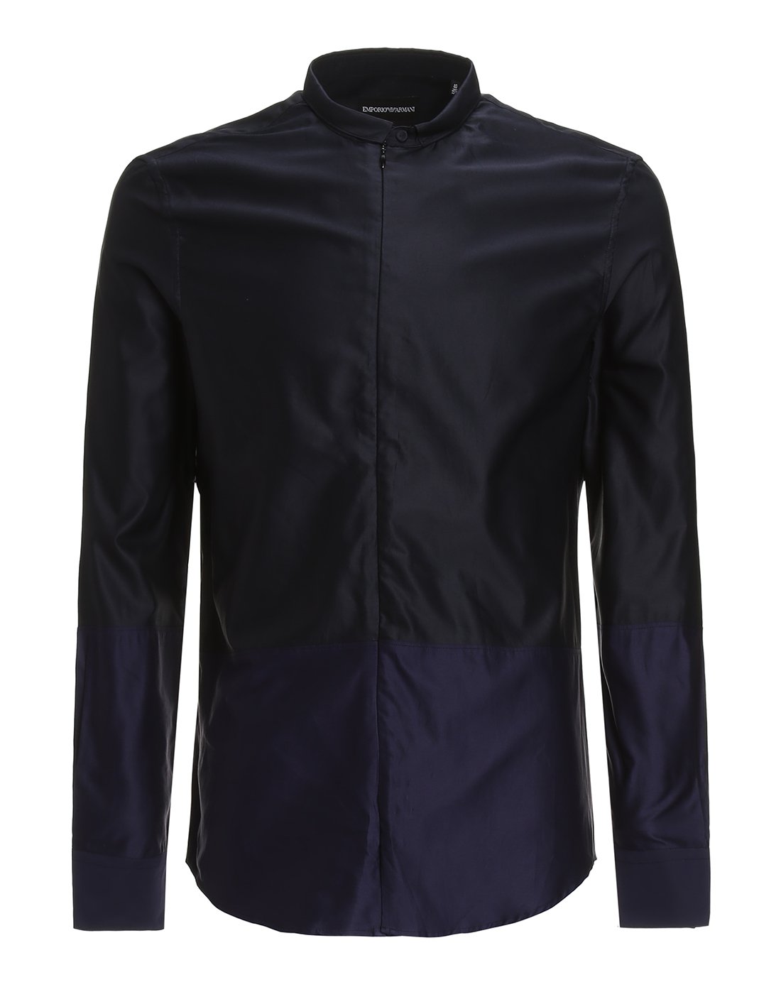 emporio armani男款撞色拼接立领拉链长袖衬衫