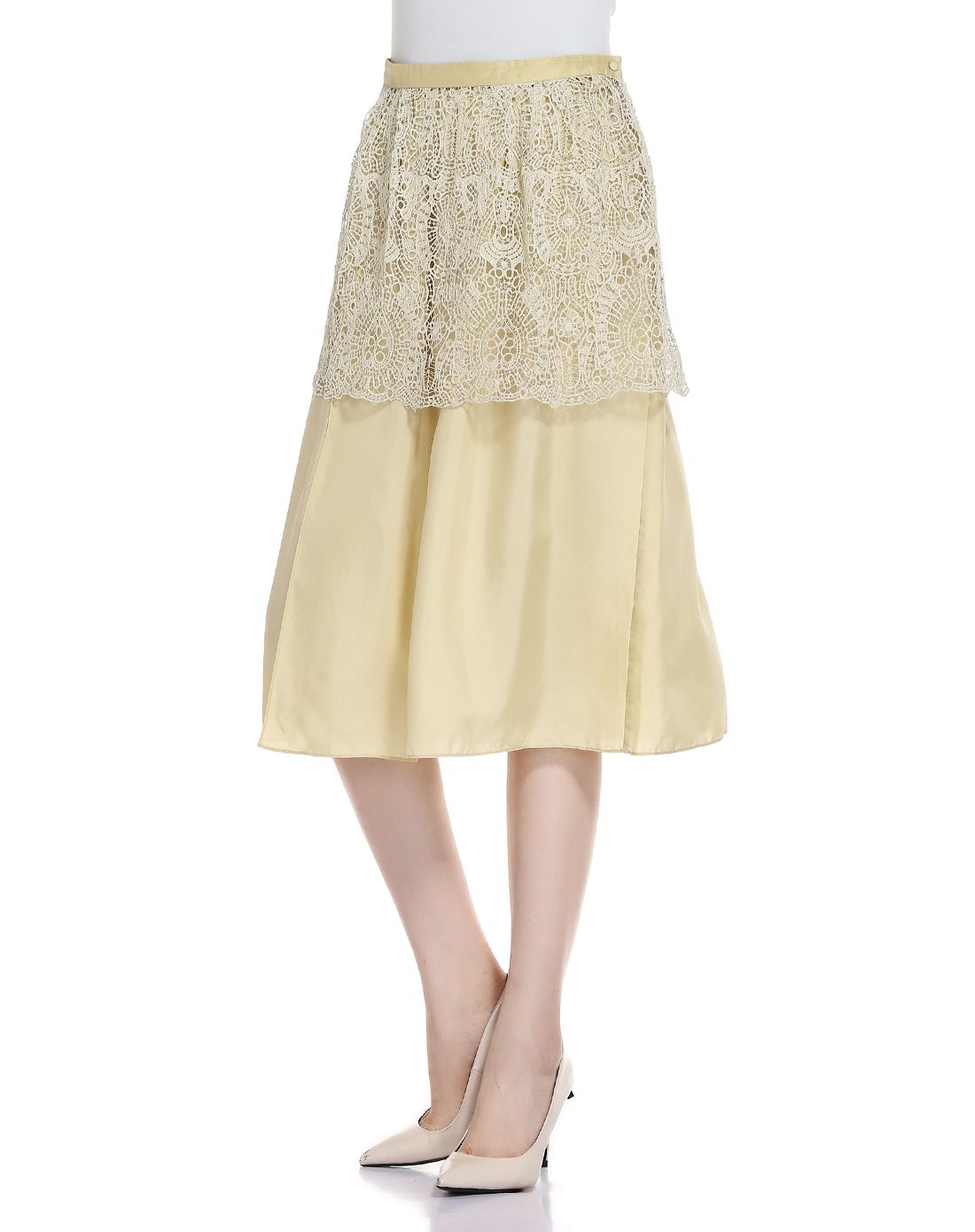 玛丝菲尔marisfrolg米黄色英伦时尚两件套裙子a11313452_唯品会