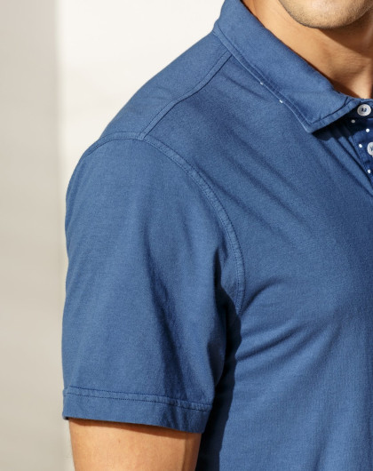 浅蟹灰休闲短袖polo衫