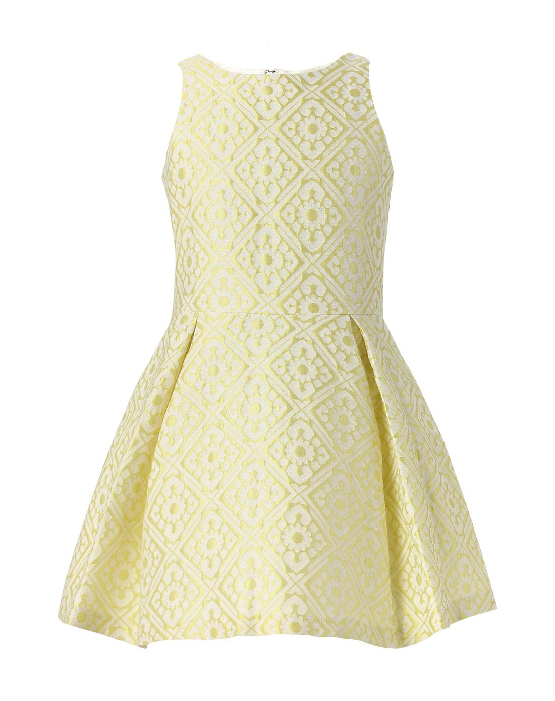 大卫查尔斯英国高端女童礼服配饰专场女童青绿提花立体挺括礼服裙