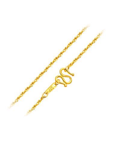 周大福chow tai fook珠宝专场【专柜同款】周大福 环环相连黄金项链