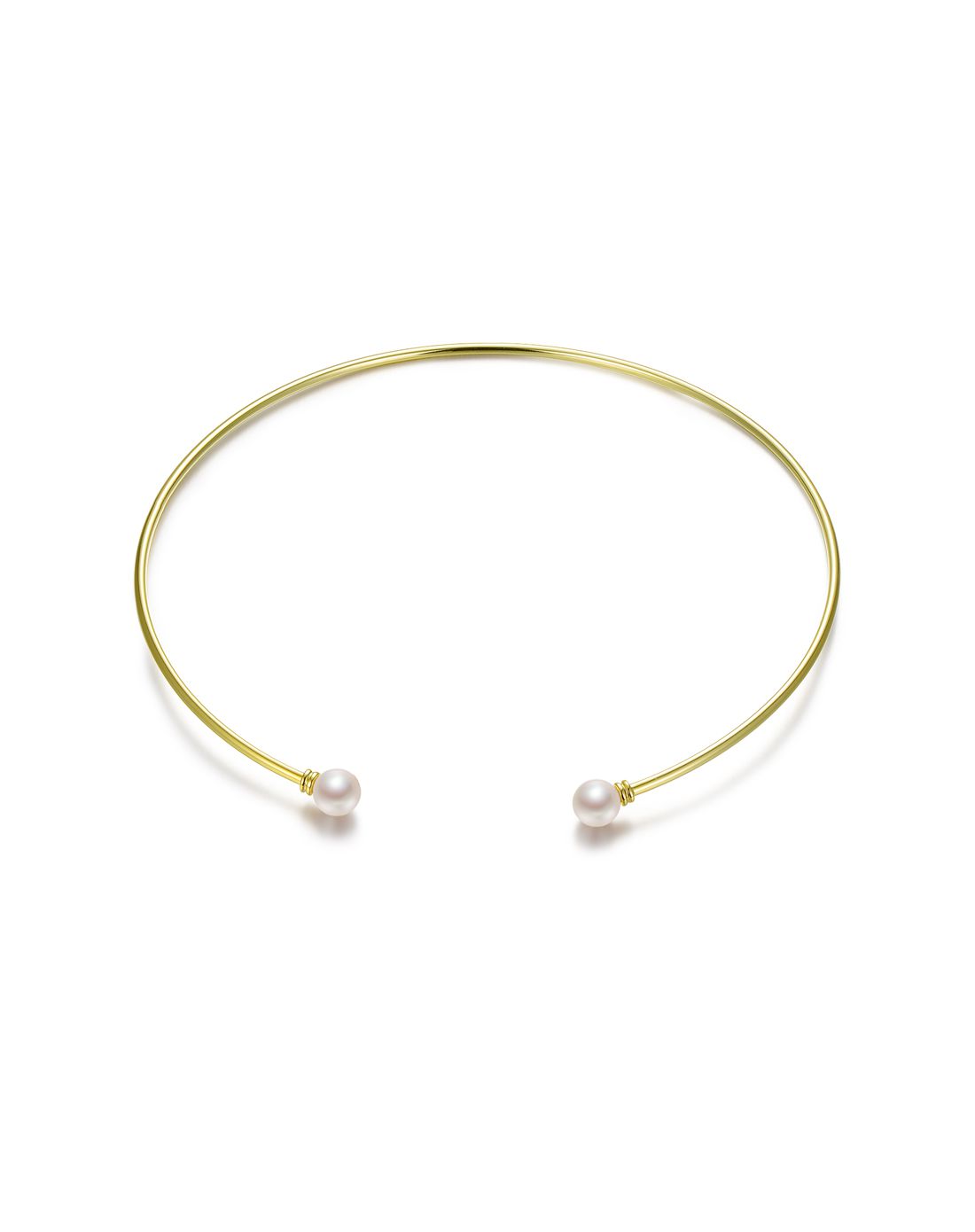 京润 朋克风 s925银镶淡水珍珠项圈【唯品专供】