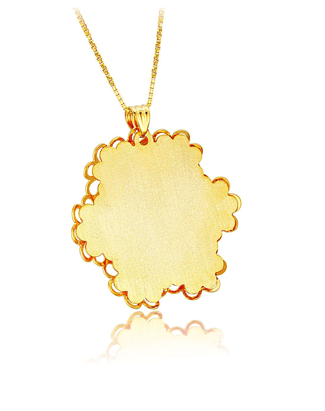 金屋藏娇 黄色9k金吊坠 5.41克(赠925银项链)