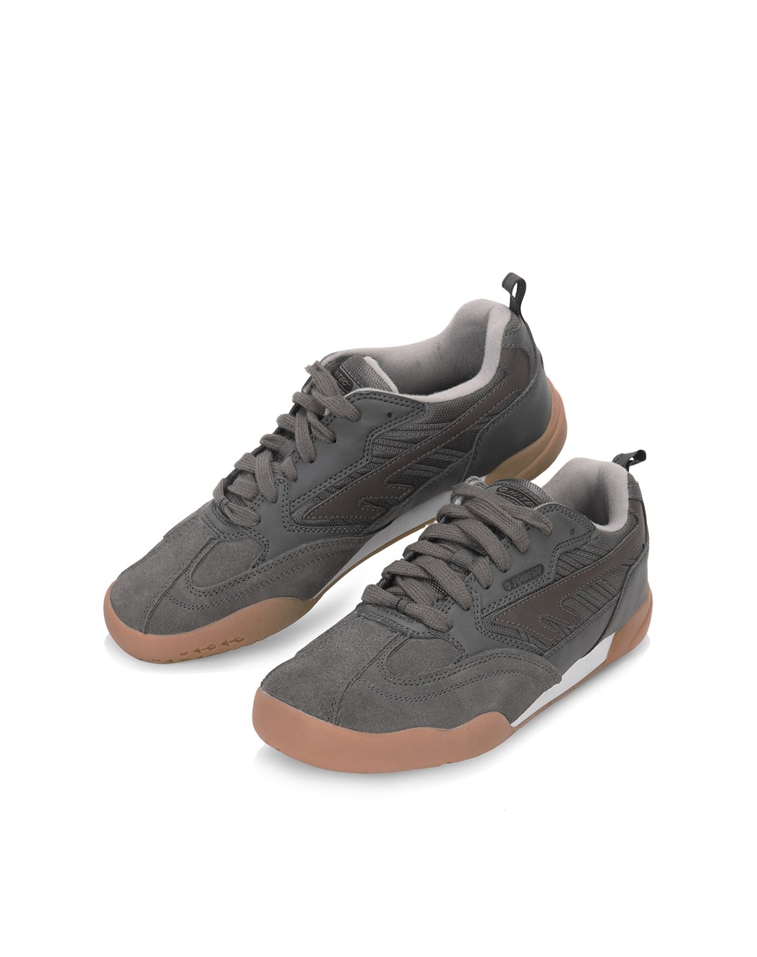 hi-tec男款硝烟灰色低帮透气壁球鞋徒步鞋