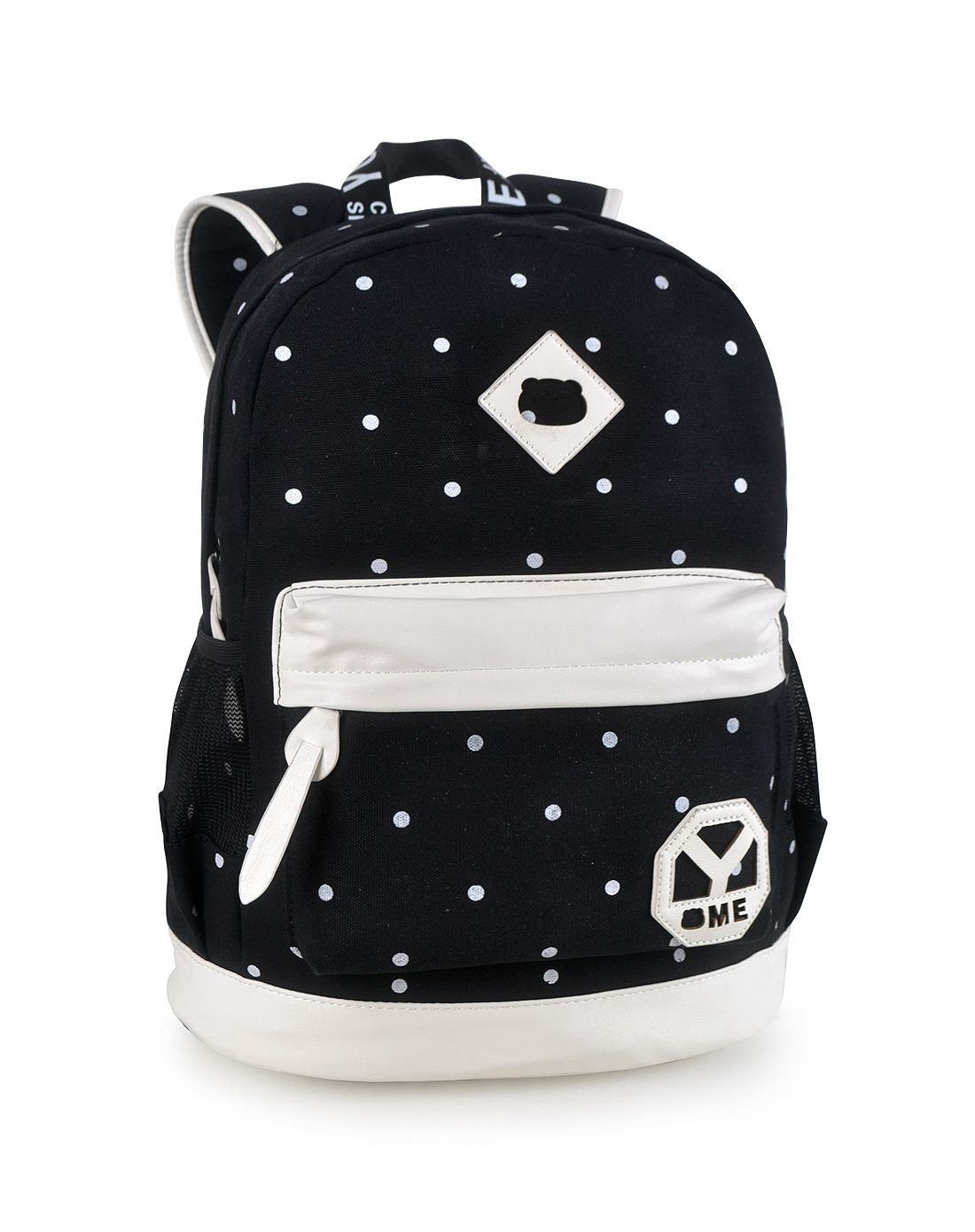 yome儿童健康功能书包专场中性黑色帆布波点休闲双肩背包hx284936e