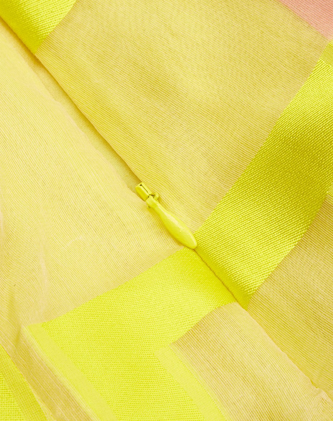 夏姿陈女款黄色条纹纱质半截裙