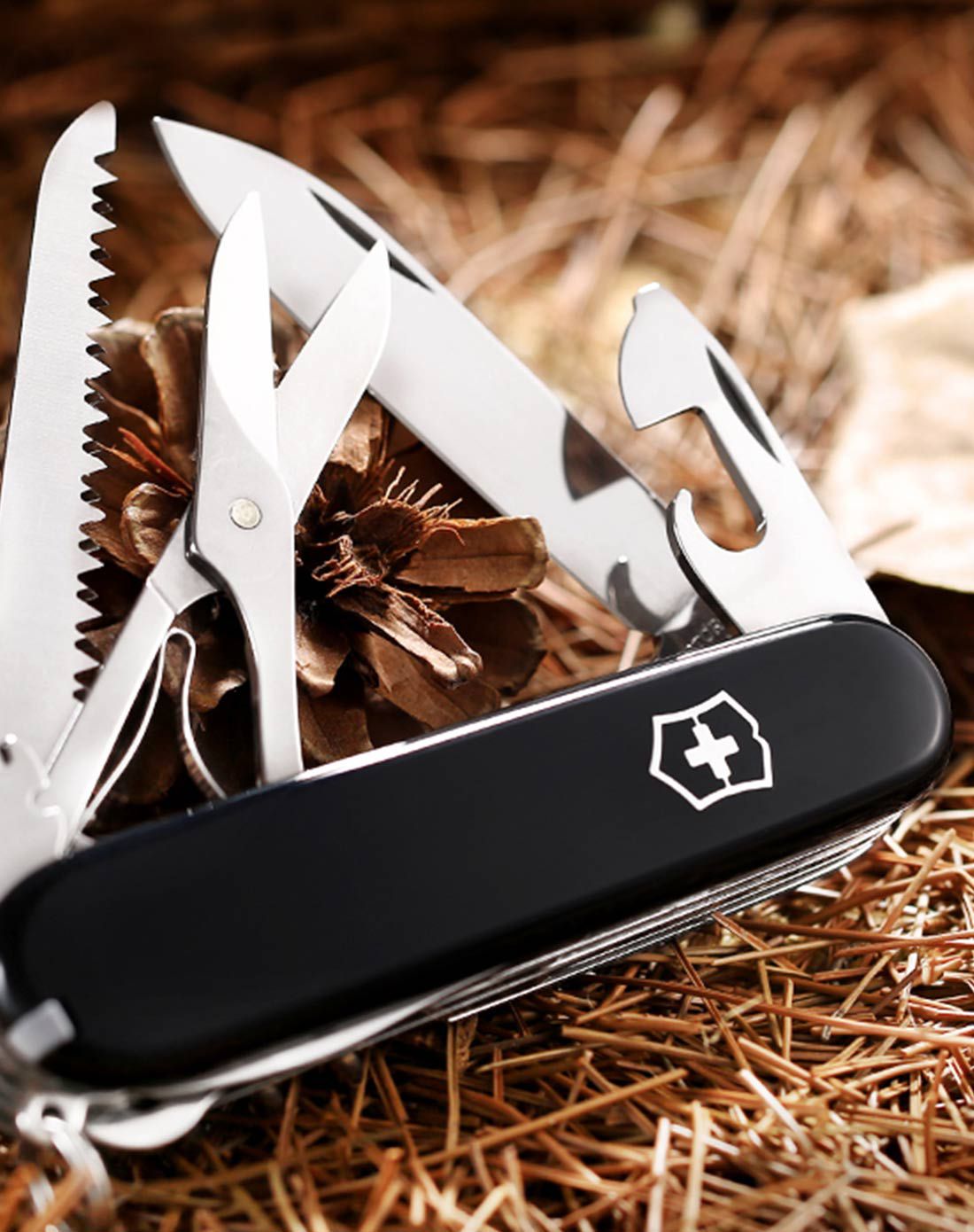 victorinox 瑞士军刀91mm 猎人黑色15功能刀