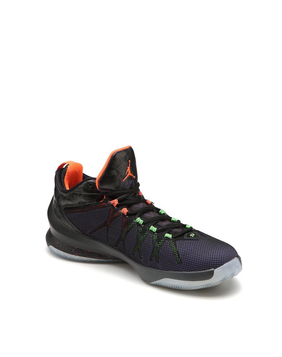 jordan cp3viii ae 男款黑配橙红色篮球鞋