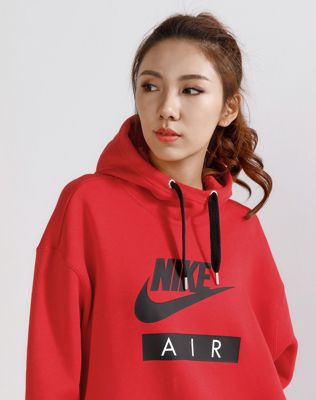 耐克nike 印logo 女款连帽长袖套头卫衣