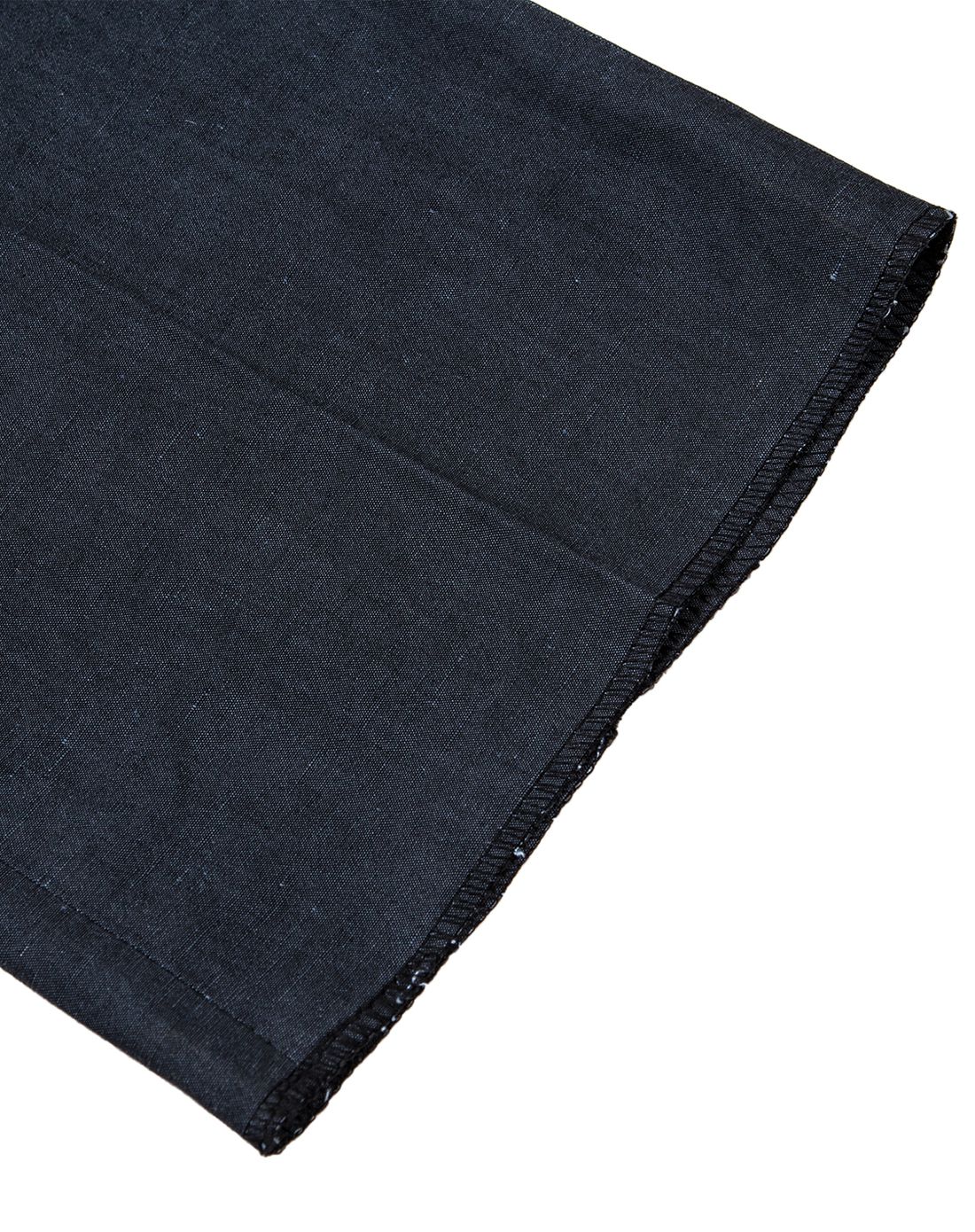 armani collezioni男款炭黑色亚麻混棉西裤