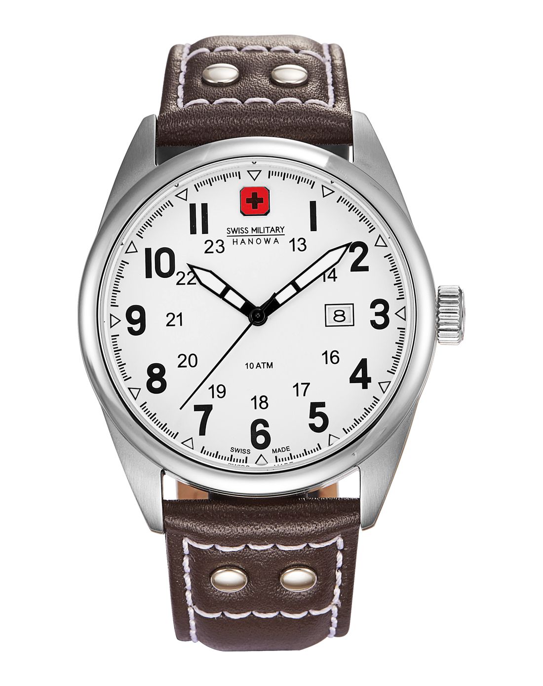 hanowa 时尚简约数字刻度精钢表壳石英男士腕表