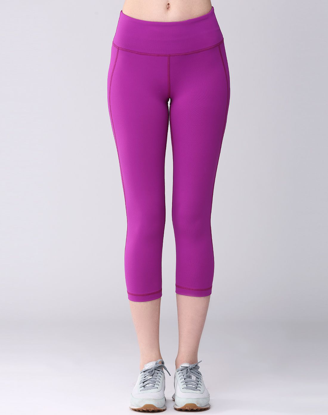 samyama女款运动服饰专场修身透气 女款紫色七分裤 百搭经典1362093