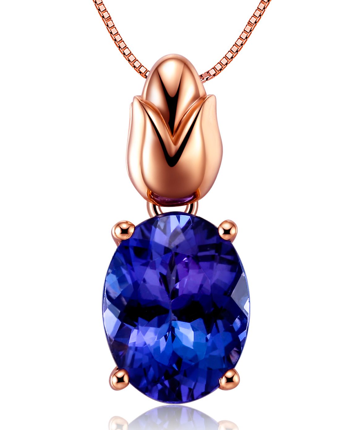 鑫万福珠宝专场鑫万福 18k金1.29ct坦桑石吊坠xsj10136_唯品会