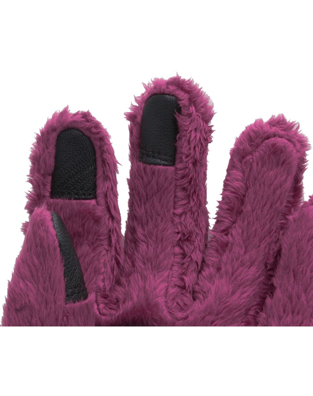 男女款玫红保暖抗寒长毛海虎里手套