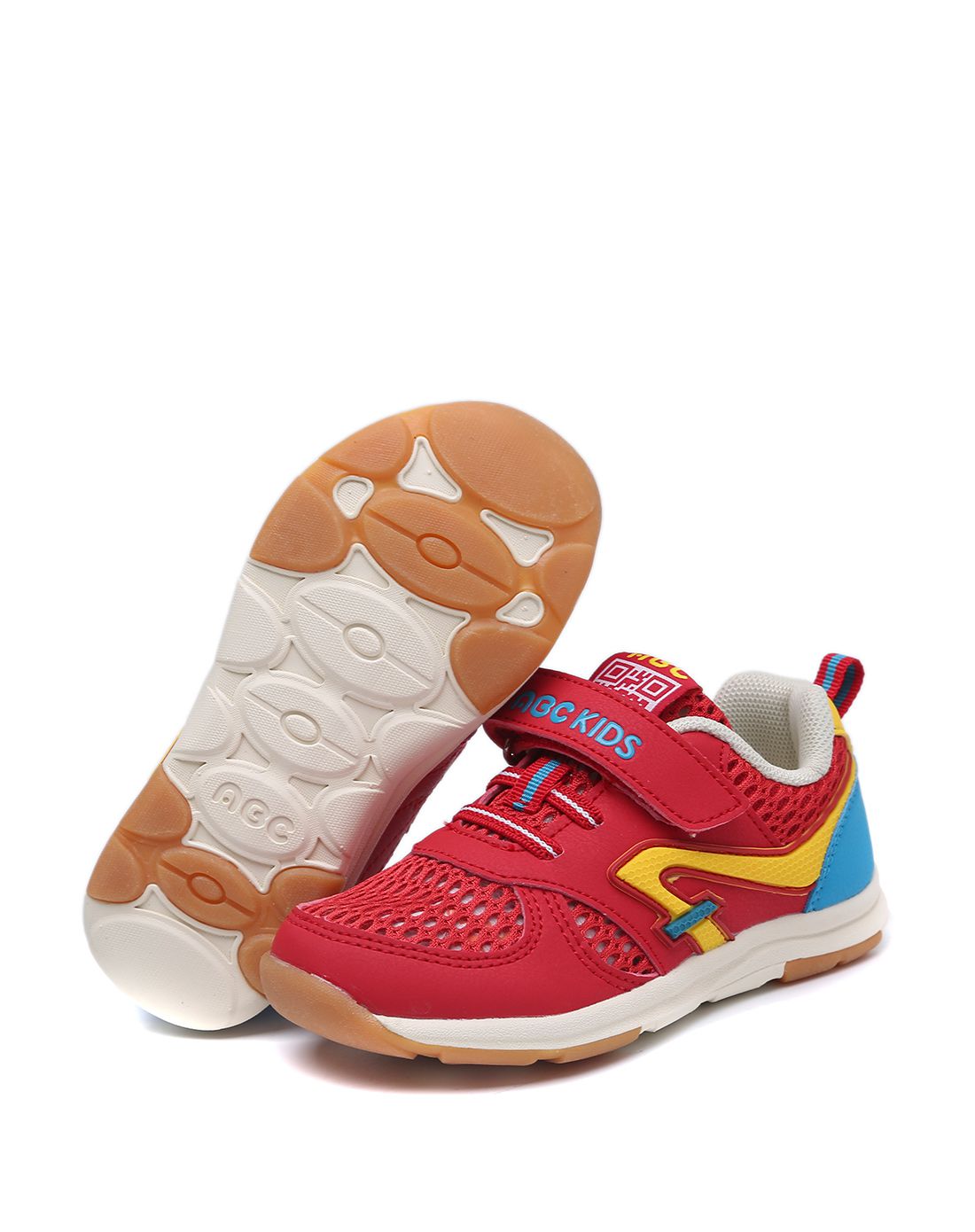 abckids男女童鞋男小童红/湖兰跑步鞋【25-30】y6222506d-6084_唯品会