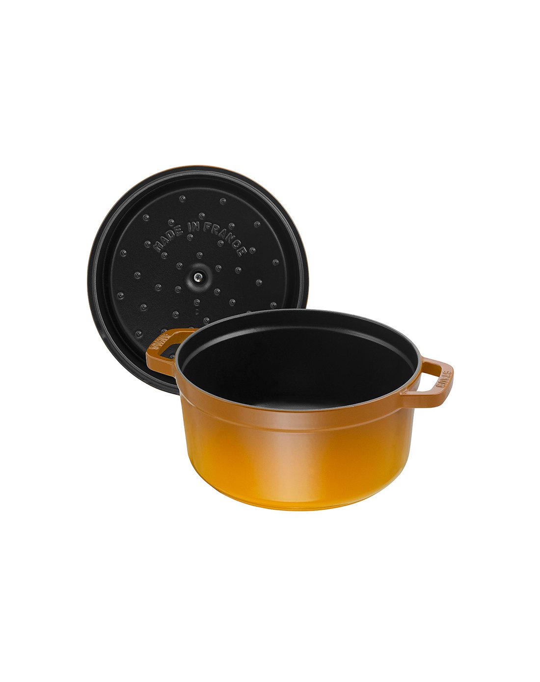 staub cocotte珐琅铸铁锅 24 cm 深黄色